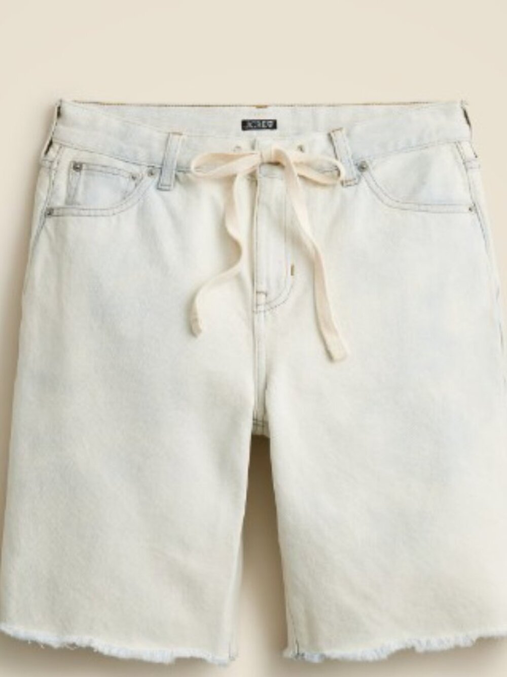 J. Crew Light Wash Denim Shorts with Drawstring Detail